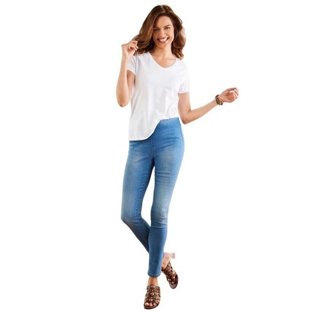 Soft Surroundings Supremely Soft Pull-On Skinny Jeans‎ Petite Medium PM